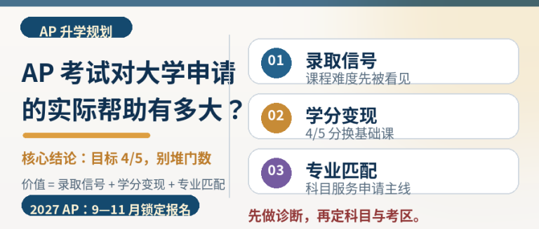 AP 考试对大学申请的实际帮助有多大？